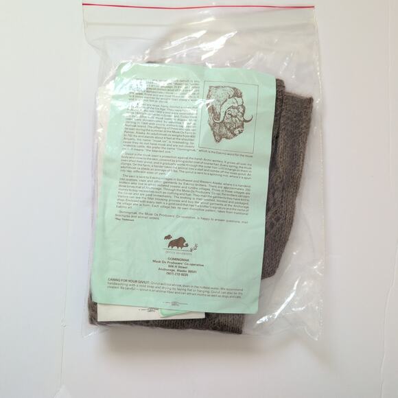 Hand Knit 100% Qiviut Oomingmak Musk Ox Ring Scarf Neck Warmer Alaska Arctic - Picture 4 of 15